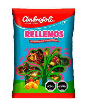 Caramelo Envuelto Frutal Relleno