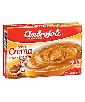 Postre Crema Ambrosoli Manjar Coco